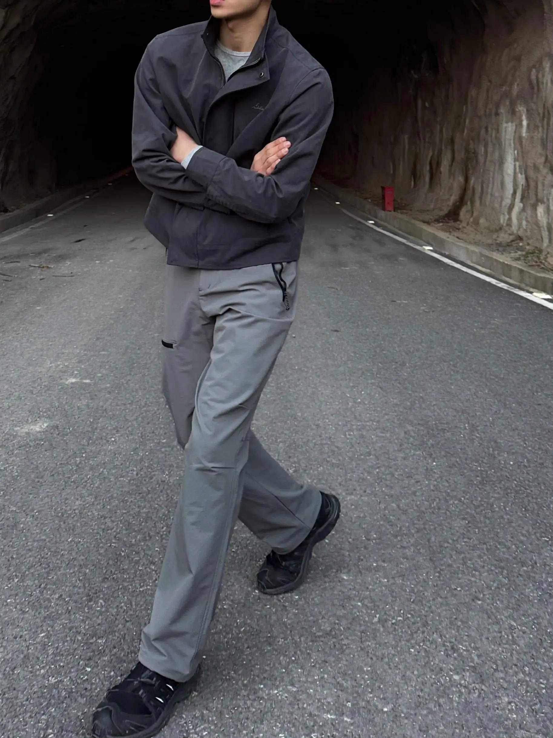 

Мужские повседневные брюки для активного отдыха, тонкие, износостойкие, прямого кроя, рабочие брюки с трехмерным пошивом