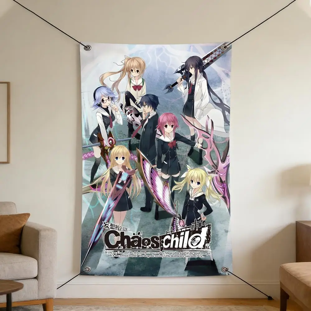 Anime C-Chaos;Head Flags Cozy Home Flag 4 Grommets Anti-Wrinkle Waterproo  Indoor