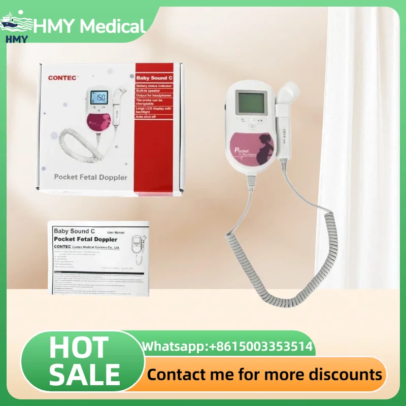 携帯型胎児ドップラーモニター-家庭および臨床用のハンドヘルド胎児心拍検出器、安全な出生前ケアギフト