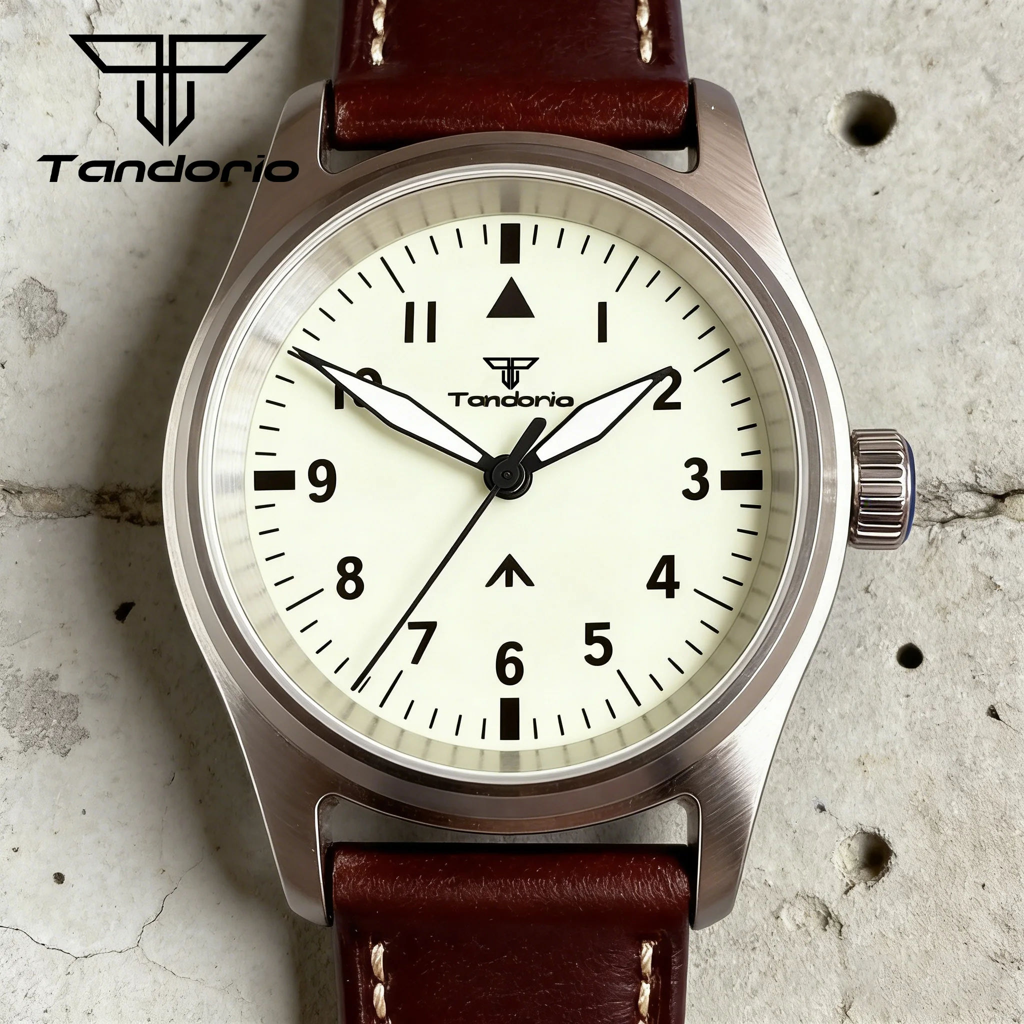 

Мужские часы Tandorio 36 мм Pilot Field Diver, роскошные, с механизмом NH35A, суперлюминесцентные, с раскладной застежкой, сапфировое стекло.