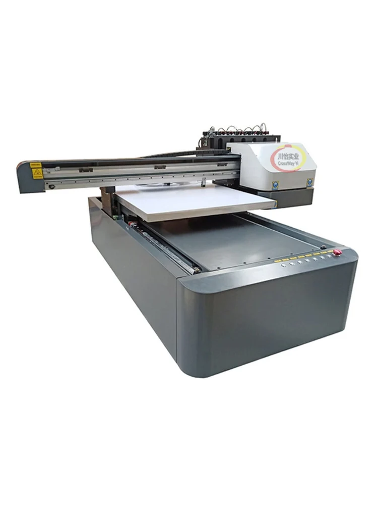 High-Quality A1 Size 6090 Flatbed UV Printer DTF Sticker Printing Machine With Three XP600 Head C M Y K W V