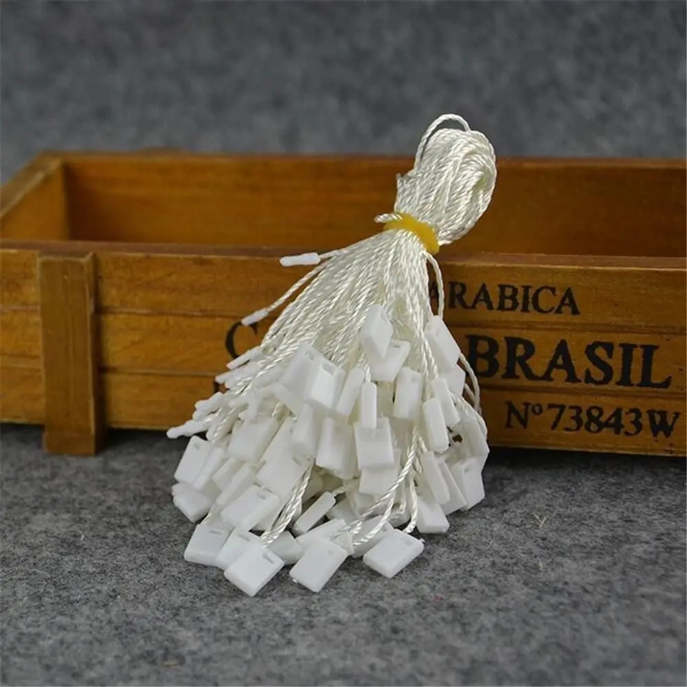 1000pcs DIY Polyester Tag Rope Disposable White/Black Label Rope 18CM Hang Tag Fastener Sewing