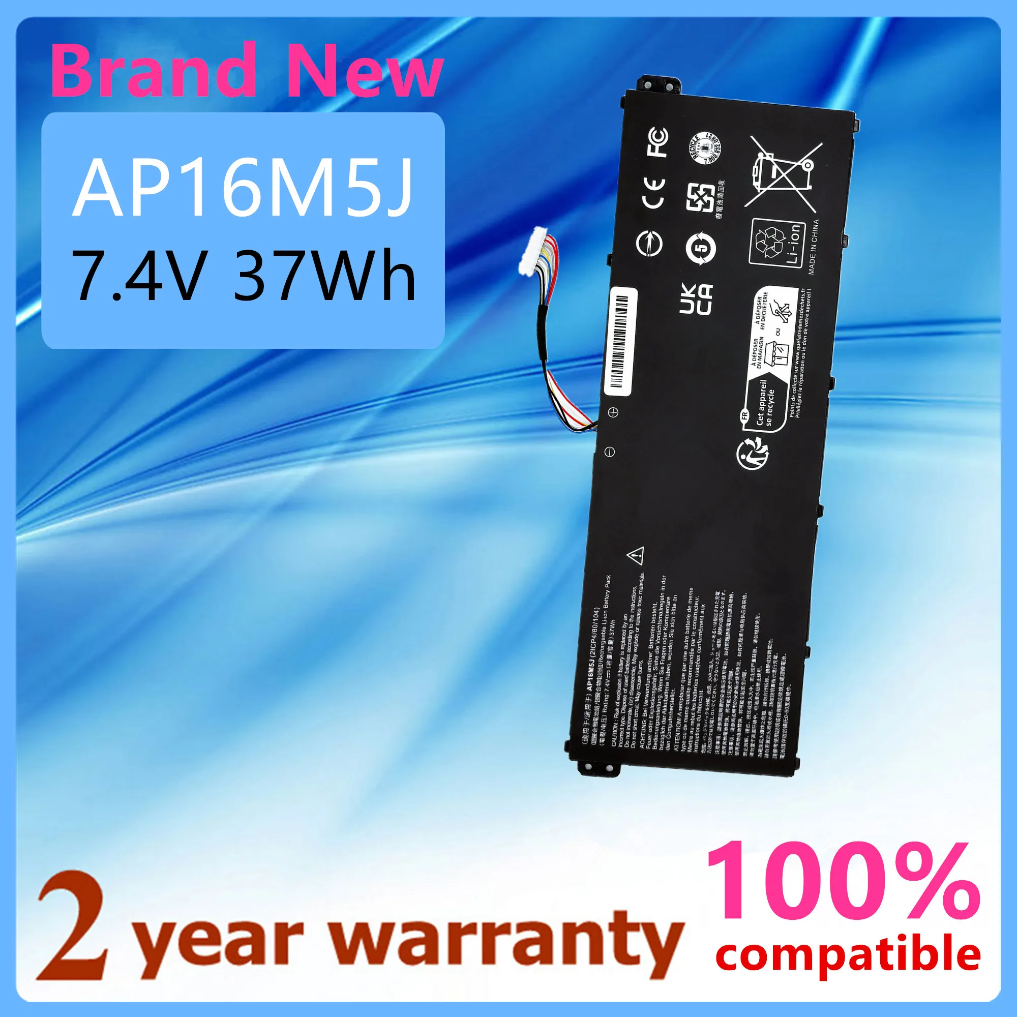 2ICP4/80/104 Laptop Battery For Acer Aspire 1 A114-31 3 A314-31 A315-21 A315-51 5 A515-51 ES1-523 AP16M5J