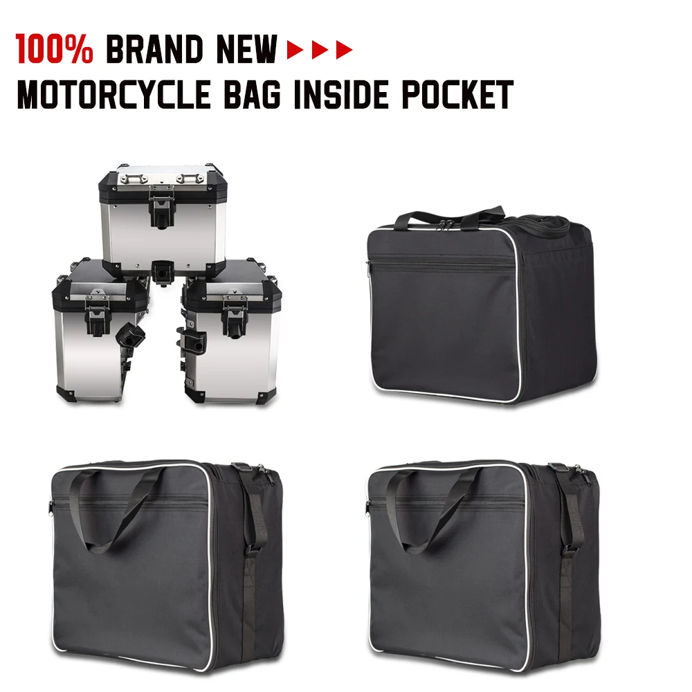 

New Motorcycle luggage bag Black Inner Bags Top Side Case Bag For BMW R1250GS R1200GS ADV Motor Saddle Bag