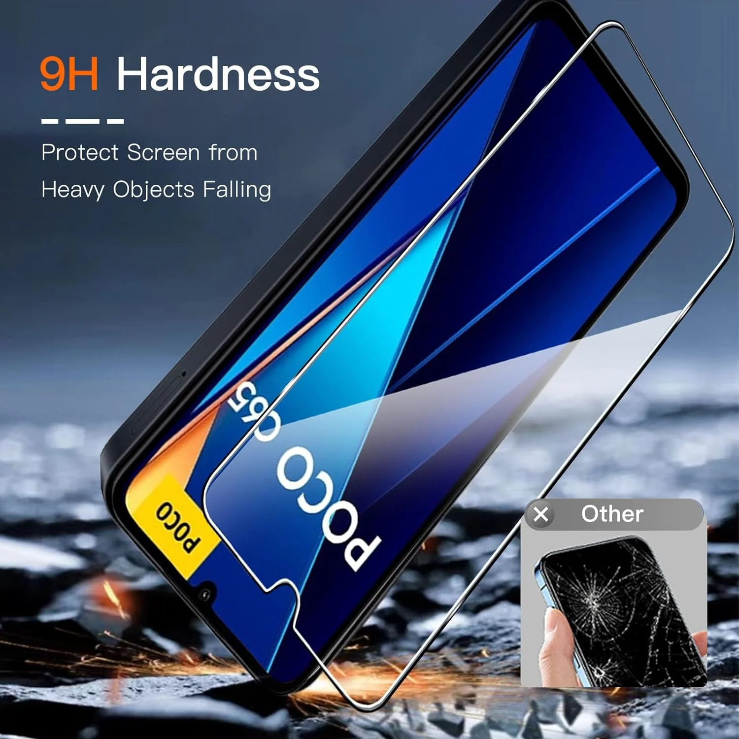 For Xiaomi Poco C65 tempered glass high-definition anti drop screen protector 2/4piece