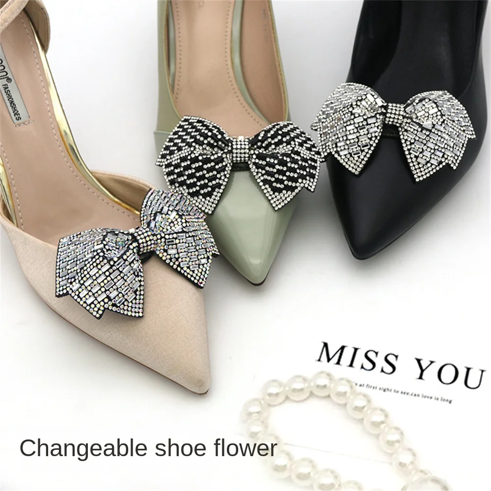 Shoe Flower Not Easily Damaged Multiple Choices Black And White Color Shoe Buckle Accessories Detachable And Removable Swing