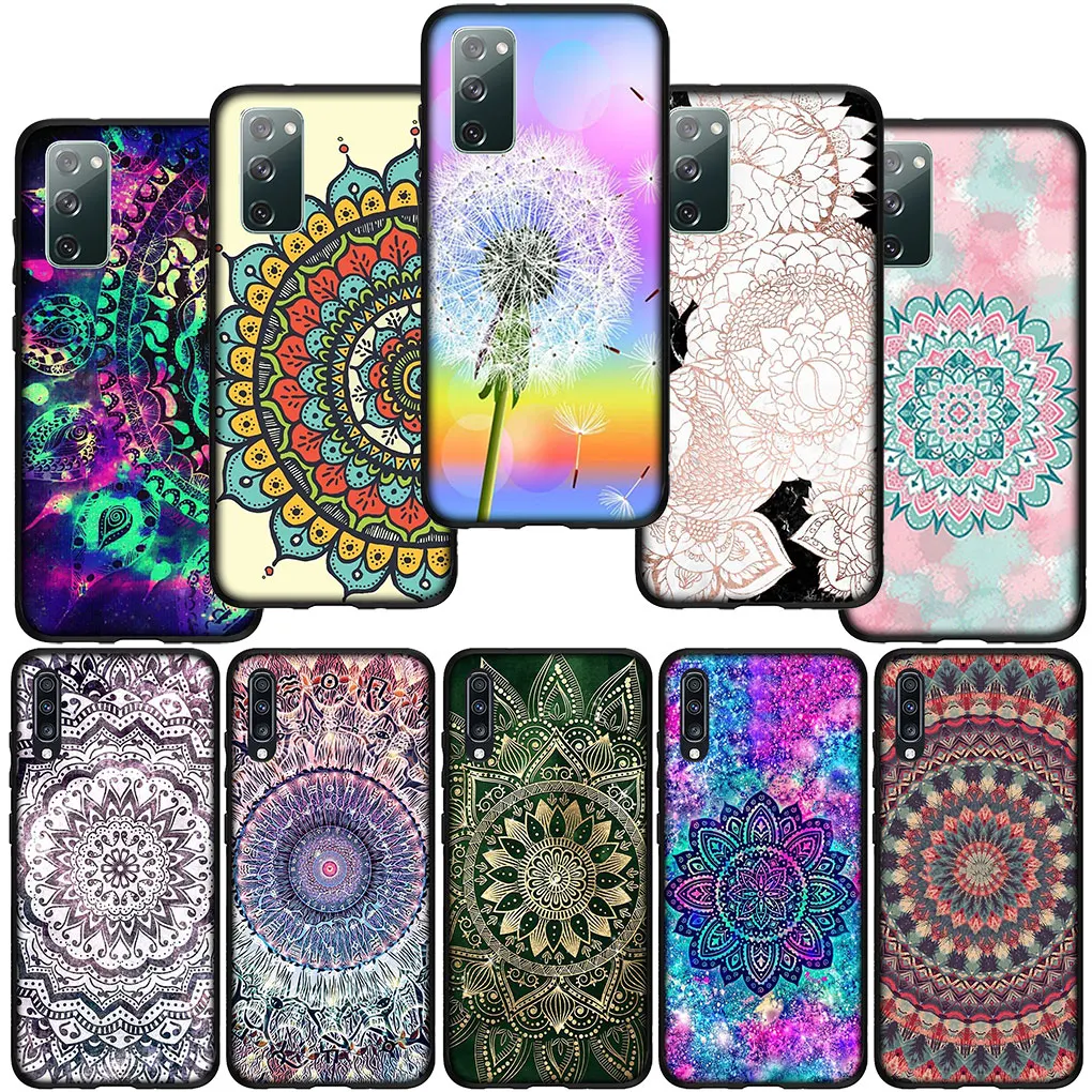 Floral Paisley Mandala Texture Flower Phone Case for Huawei P30 P20 P10 Y6 Y7 Y9 Prime Mate 10 20 Pro Lite Y9A Y8S P Smart 2019