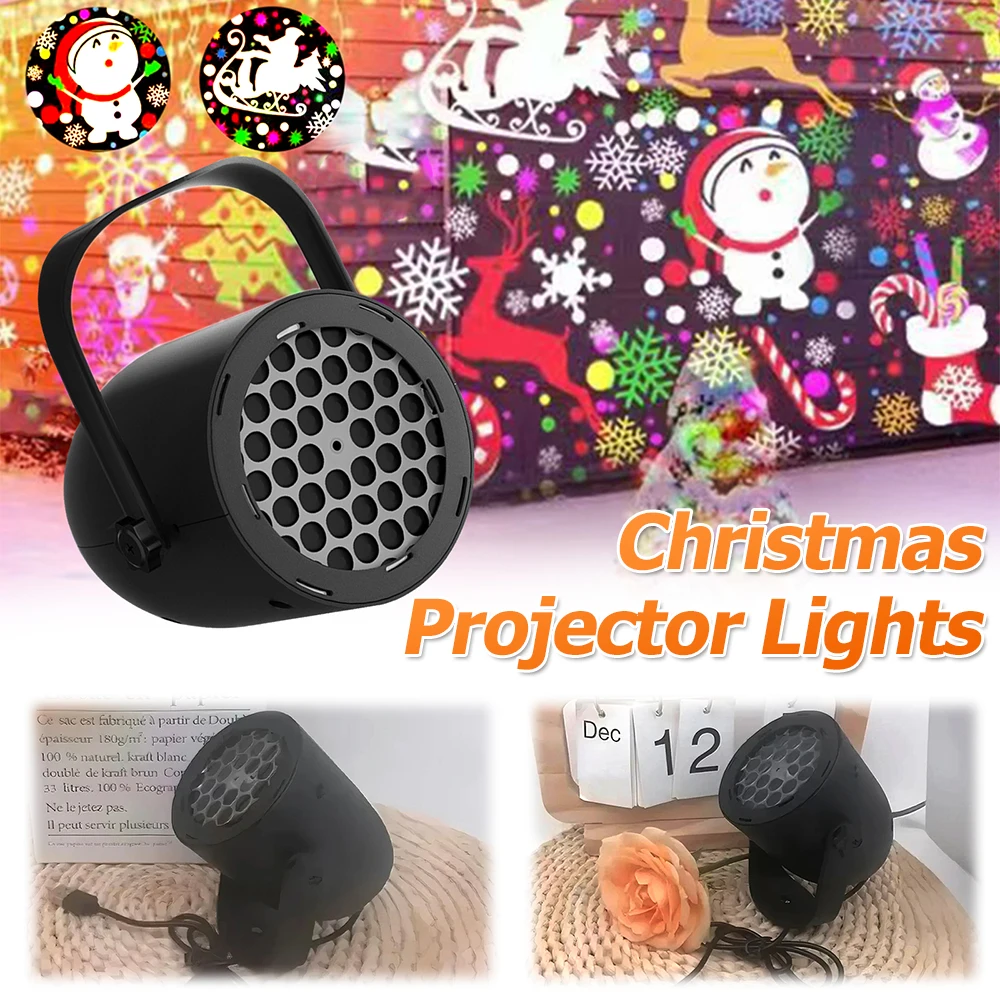 أضواء جهاز عرض عيد الميلاد LED أضواء تساقط الثلوج عيد الميلاد أضواء الإسقاط ندفة الثلج لأضواء زينة عيد الميلاد #1