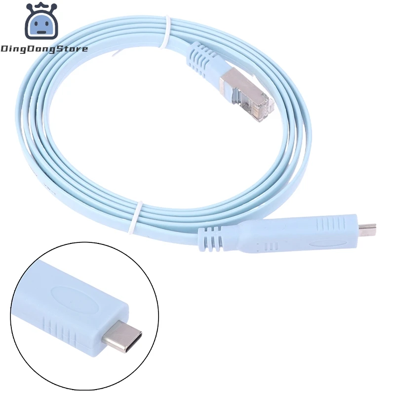 1Pc 1.5m Usb C To Rj45 Console Cable Rs232 Serial Adapter For Router Rj 45 Data Cable Converter Type-C Switch Control Cables