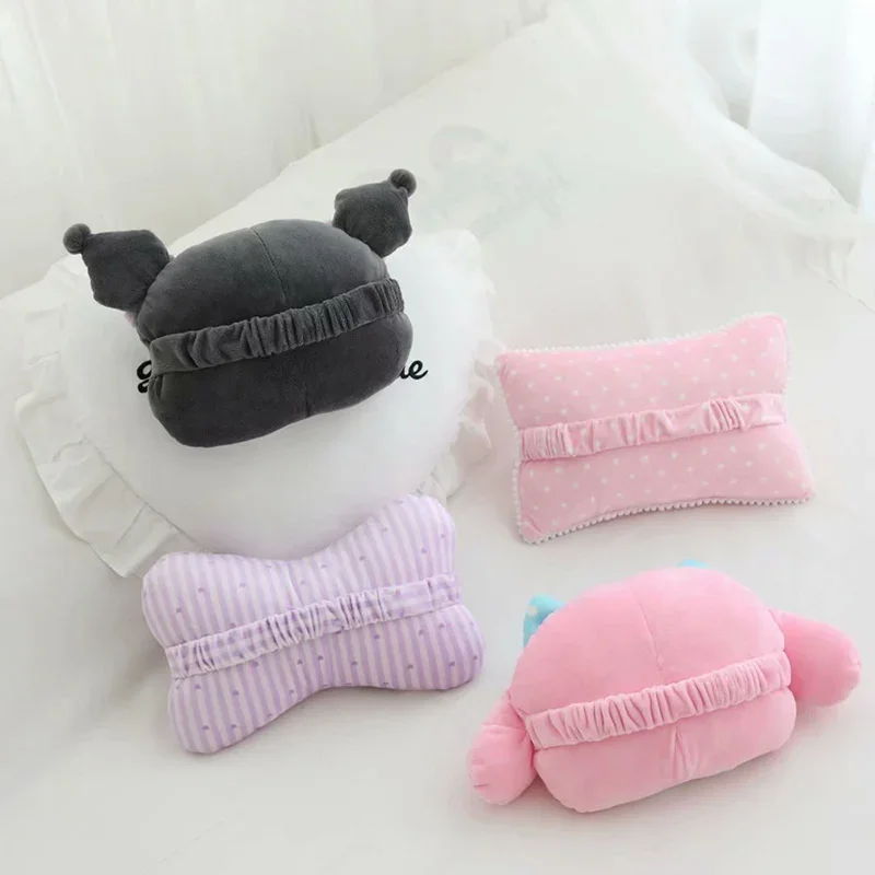 Cute Car Pillow Baby Car Headrest Neck Pillow Cartoon Black Devil Plush Car Seat Cushion Kids Headrest Car Accessor