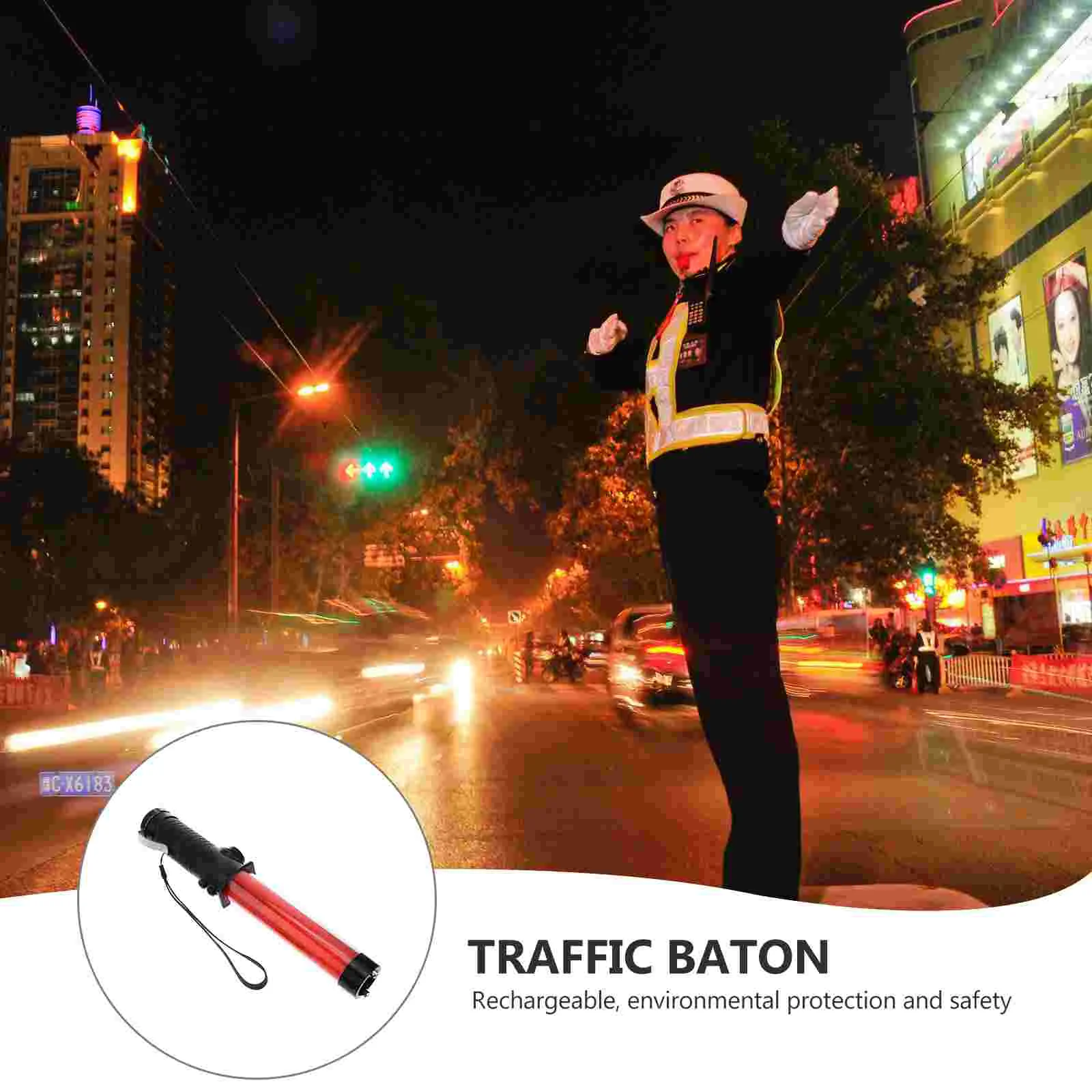 Construction Beacon Light Wand The Lighthouse Flashlight Roadside Signal LED Safety for