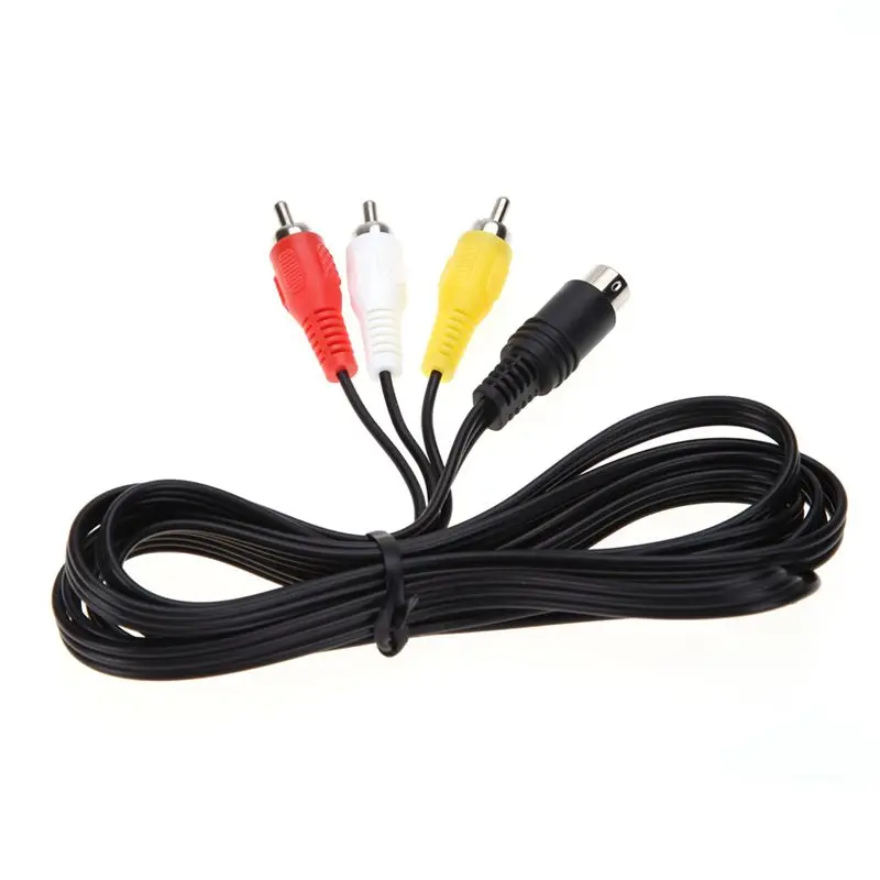 Kabel audio-wideo AV 3RCA 1,8 m 9-pinowy do SEGA Genesis 2 i 3, wysokiej jakości kabel AV z 9-pinowym złączem, adapter do gier, przewód. — zdjęcie produktu 6