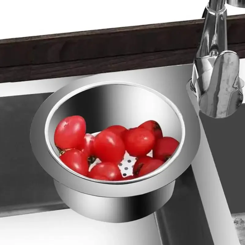 Stainless Steel Swan Sink Strainer Basket Kitchen Sink Garbage Hanging Filter Swan Dry And Wet Separation Hook Drain Rack