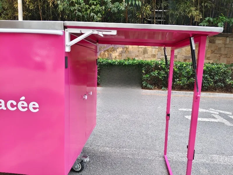 Mobile Snack Food Cart Custom Commercial Outdoor Push Vending Cart Bulk&Custom