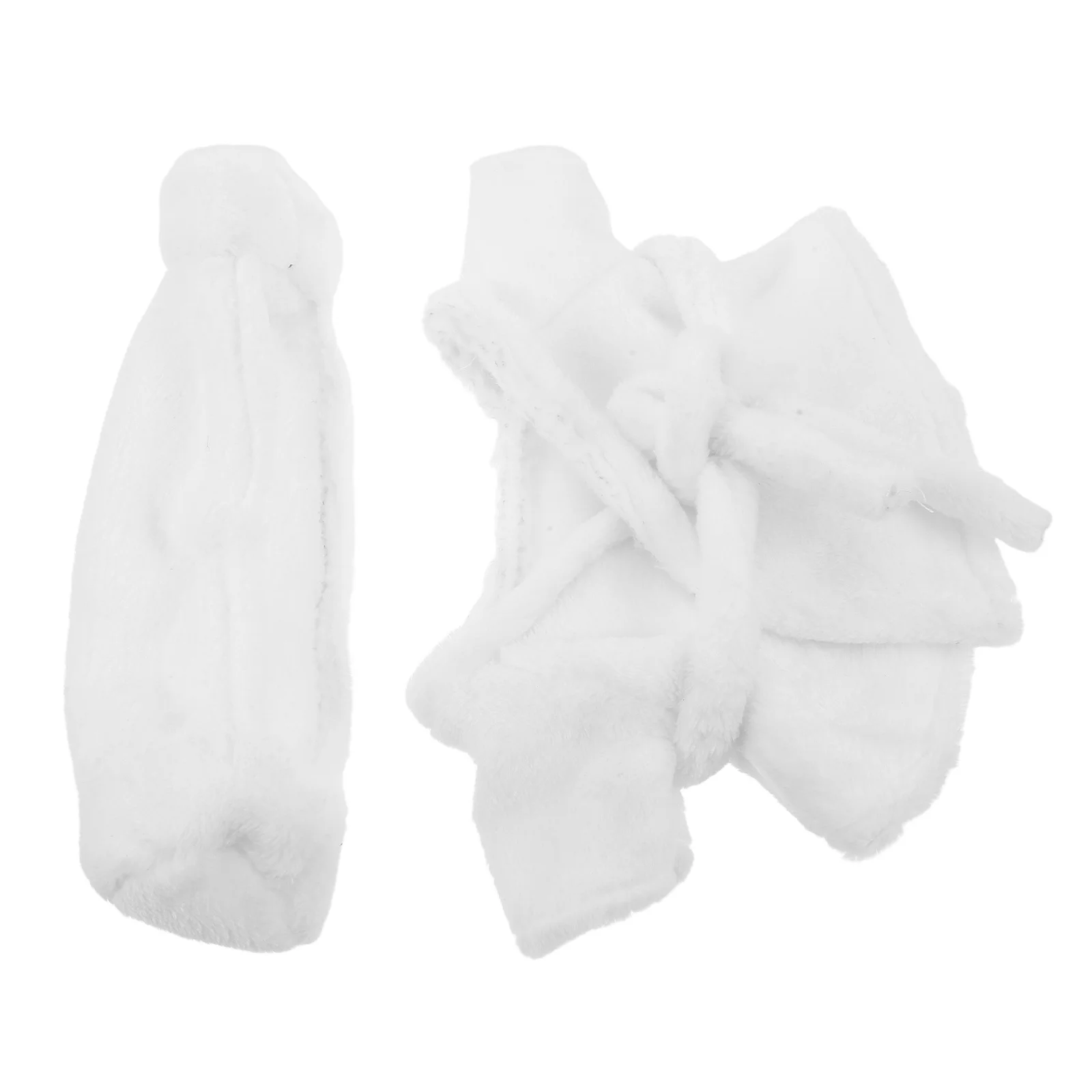 Conjunto de Bata de Baño para Oso, Material Acogedor Blanco, Bata de Spa para Animales de Peluche de 28 cm, Ropa de Dormir, Accesorios de Mini Guardarropa, Conjunto Festivo