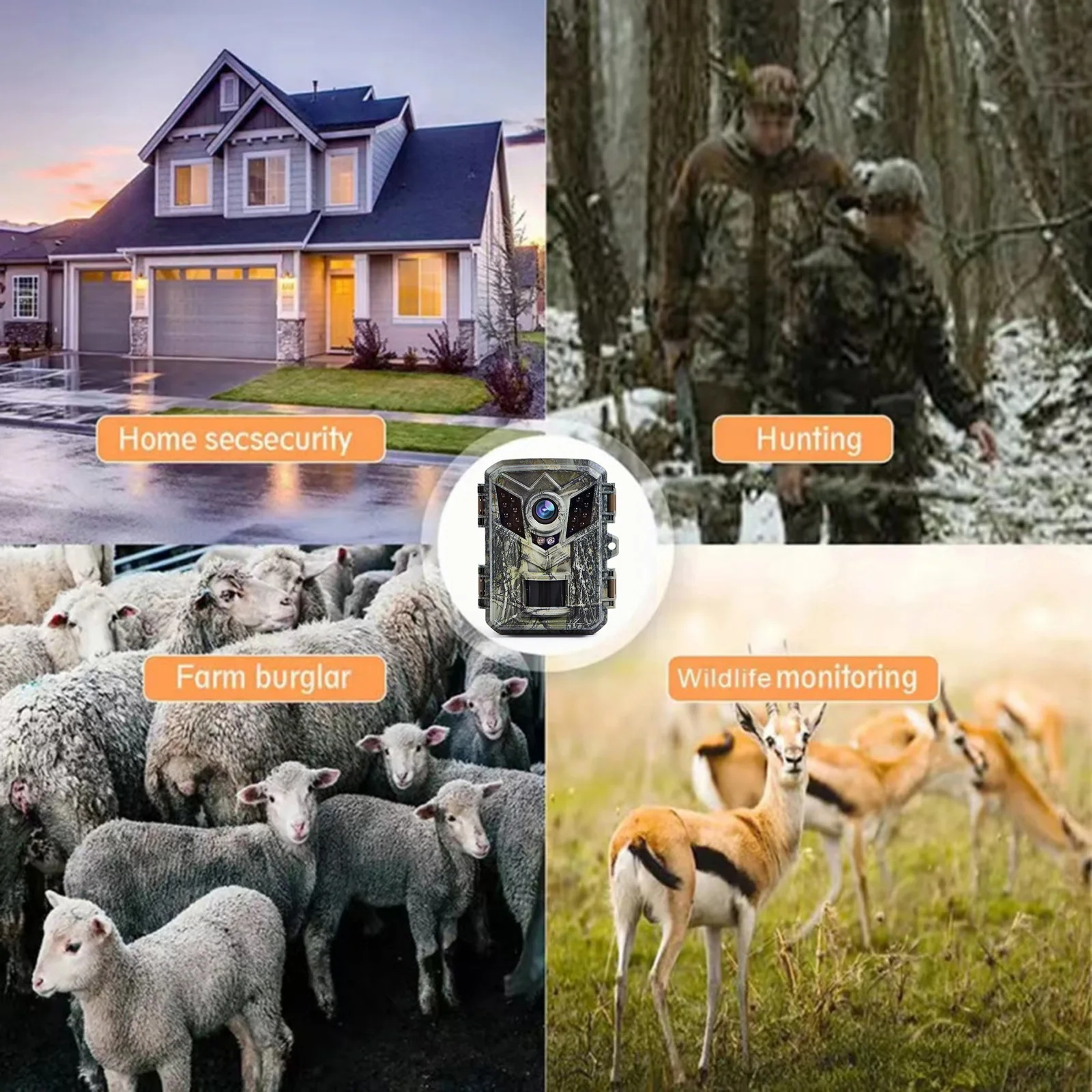 Compact Hunting Scouting Camera Clear Images and Videos with Motion Activated Capture for Outdoor Use and Wildlife Observation