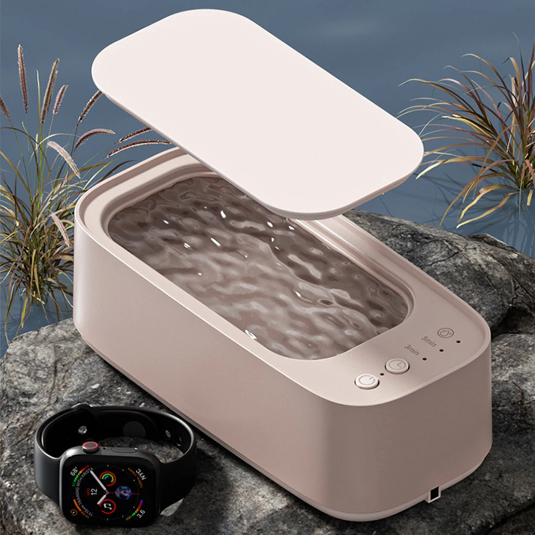 Portable Home Ultrasonic Cleaning Machine  Ring Cleaner Household Smart Jewelry Glasses Watch High Frequency Washing