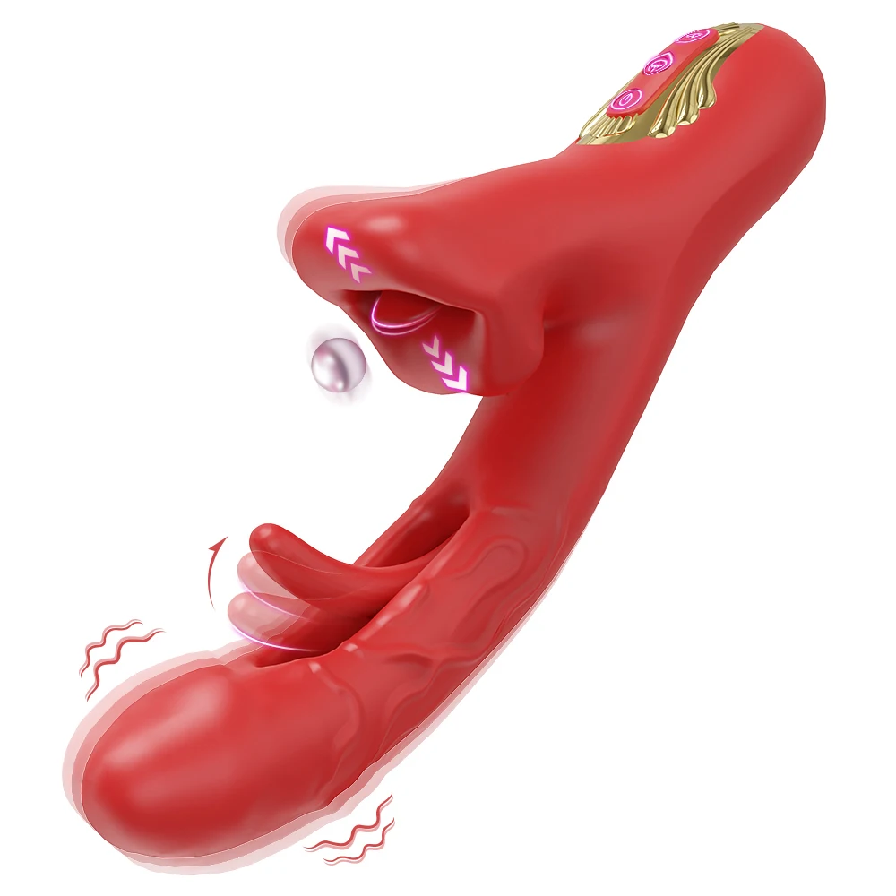 Klopf- und flatternder Vibrator für Frauen, Vaginal- und G-Punkt-Vibrator, weiblicher Masturbator, Beiß- und Blowjob-Klitorisstimulator, Sexspielzeug für Frauen_voghion.com