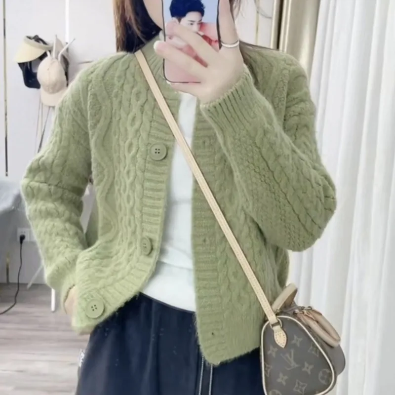 Sweater jacket early spring and autumn sweater new women\'s top youthful and beautiful western-style knitted cardigan