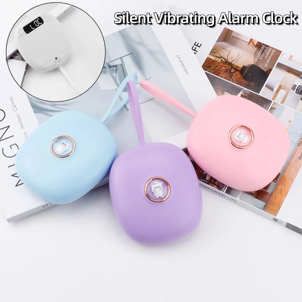 Silent Vibrating Alarm Clock Snooze 24H LED Alarm Clock 2 Vibrating Modes for Hearing-impaired Deaf Students Wake Up Clock