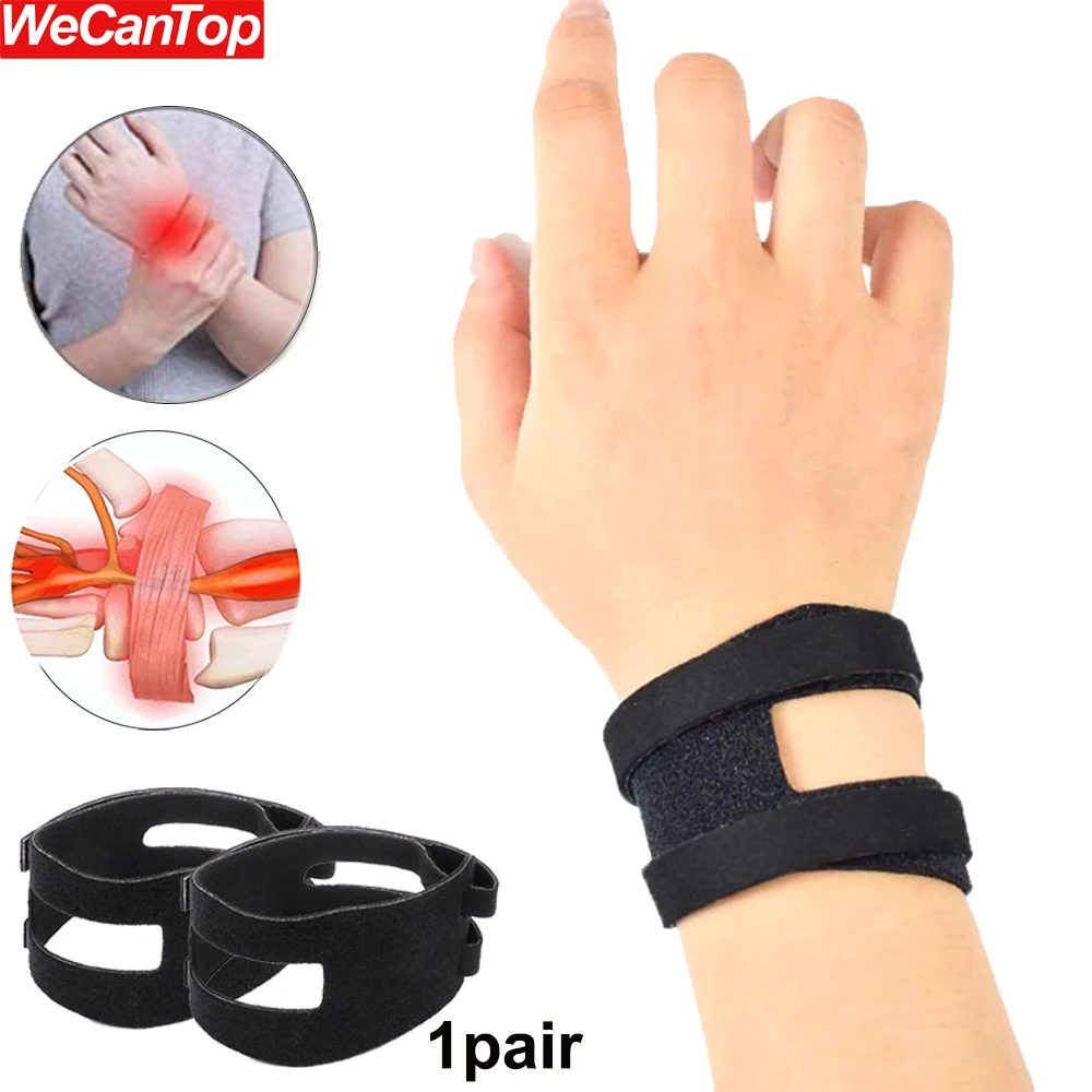 1Pair Adjustable Support Wrist Band Brace For TFCC Tear,Triangular Fibrocartilage Injuries,Wrist Pain,Weight Bearing Strain,Gym