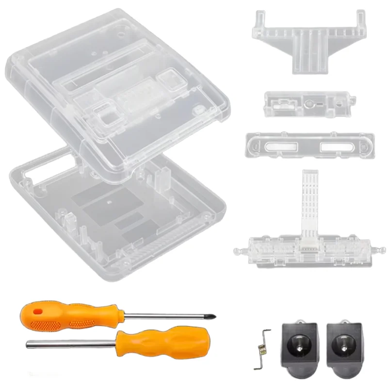 

B03B-For Super Famicom Console For Super NES Game Console Replacement Transparent SFC Case Box Design