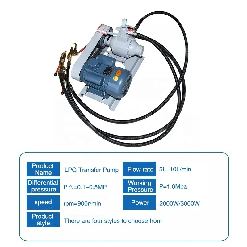 For  automatic Home use tank cylinder filling pump 2hp electric ac lpg gas transfer pump lpg 220V motor