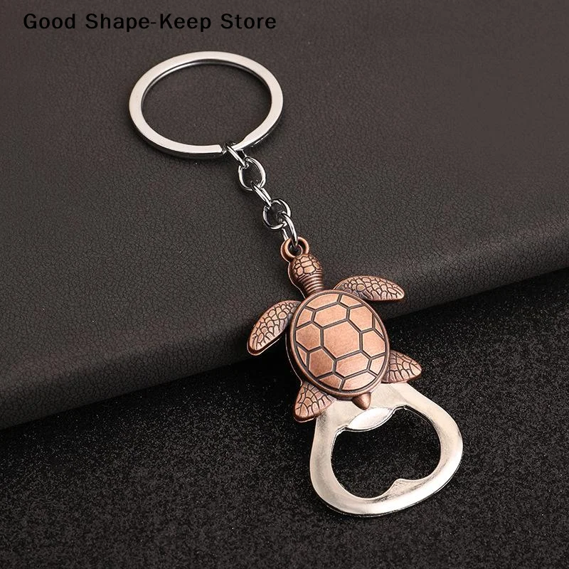 daily1PC Frog Wolf Turtle Lion Bronze Color Metal Bottle Opener Keyring Mini Pocket Beer Opener Key Holder Keychain