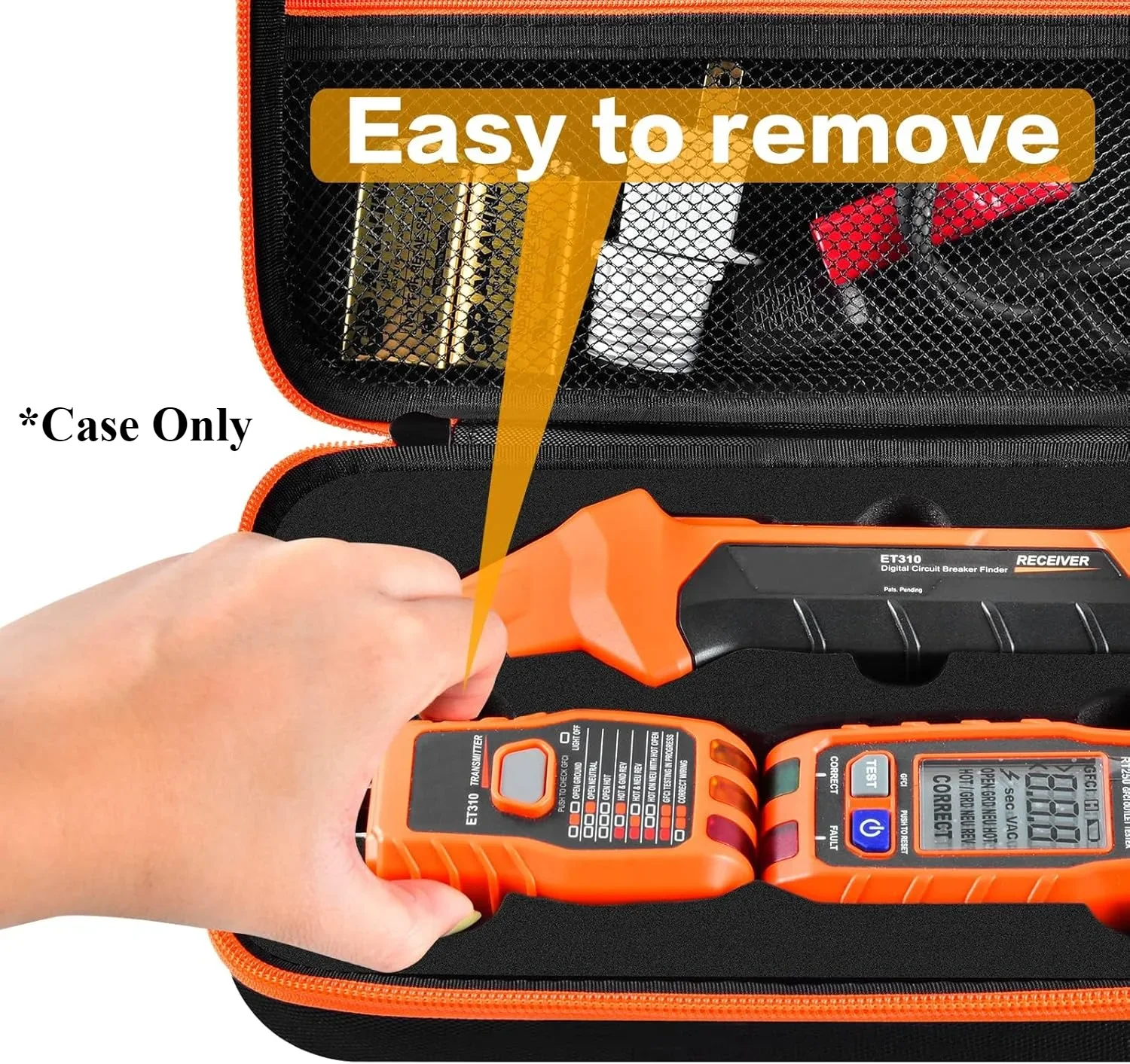 Storage Case for Klein Circuit Breaker Finder, Outlet Repair Kit & GFCI Tester - Box Only