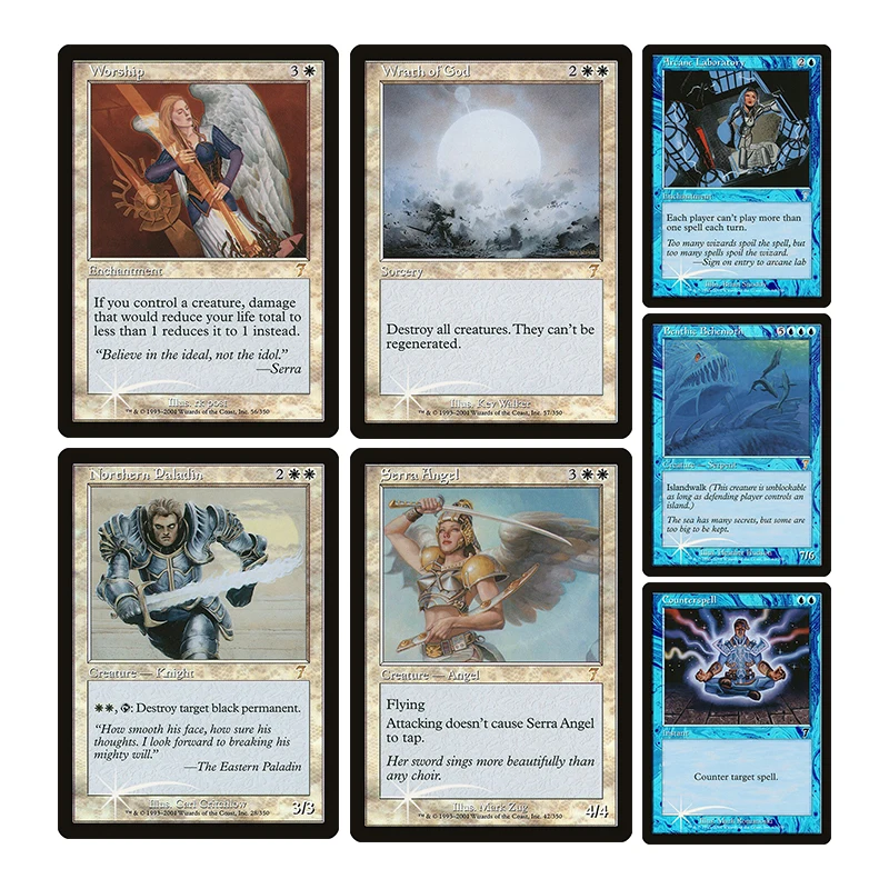 

Homemade Diy Magic The Gatherings Storms Trading Card Game Serra Angel Wrath of God Benthic Behemoth Collection Card Toys Gift