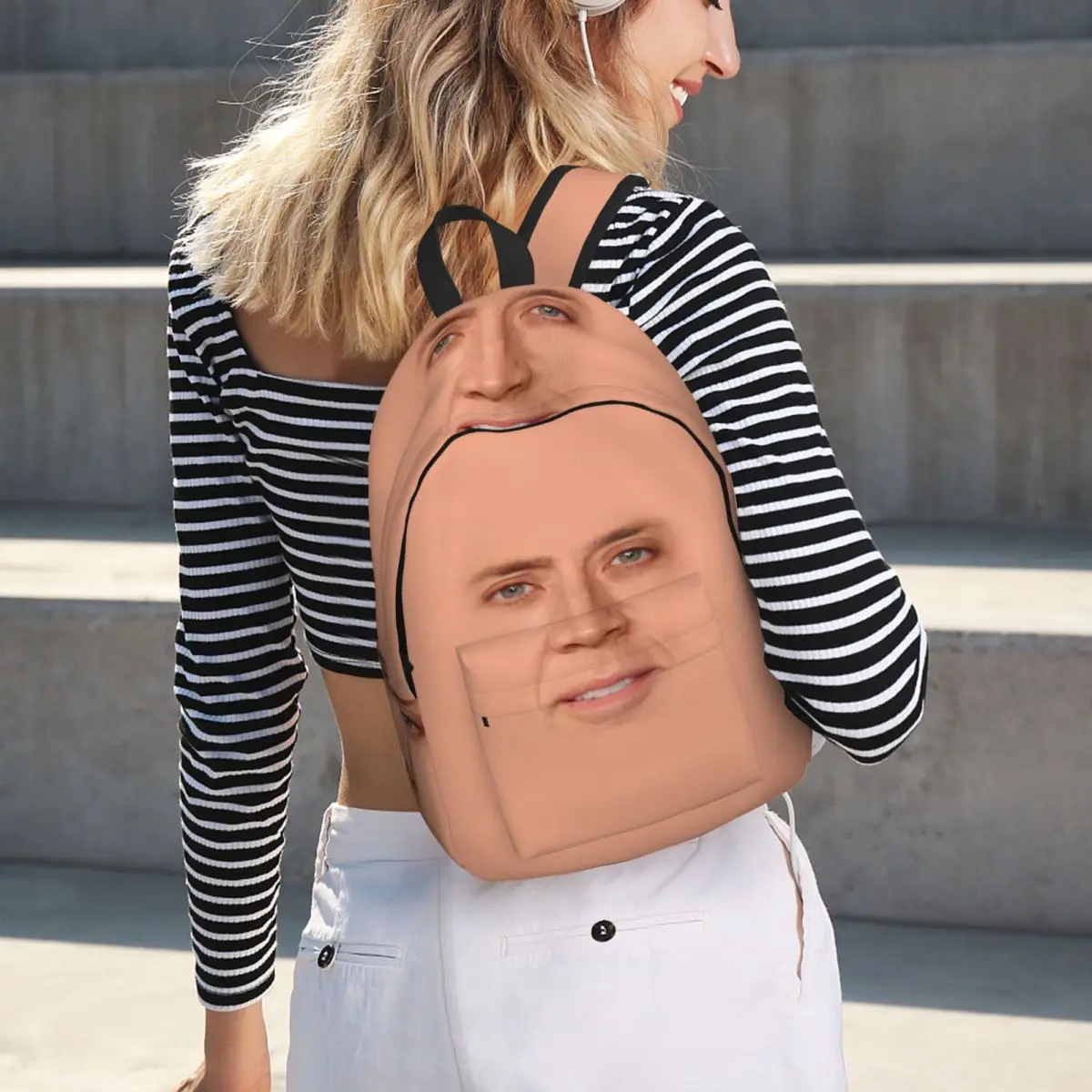 Nicolas Cage - Face Backpack Hot Sale Daypack Large Capacity Boys Girls BookBag School Bag Shoulder Bags for Men Women