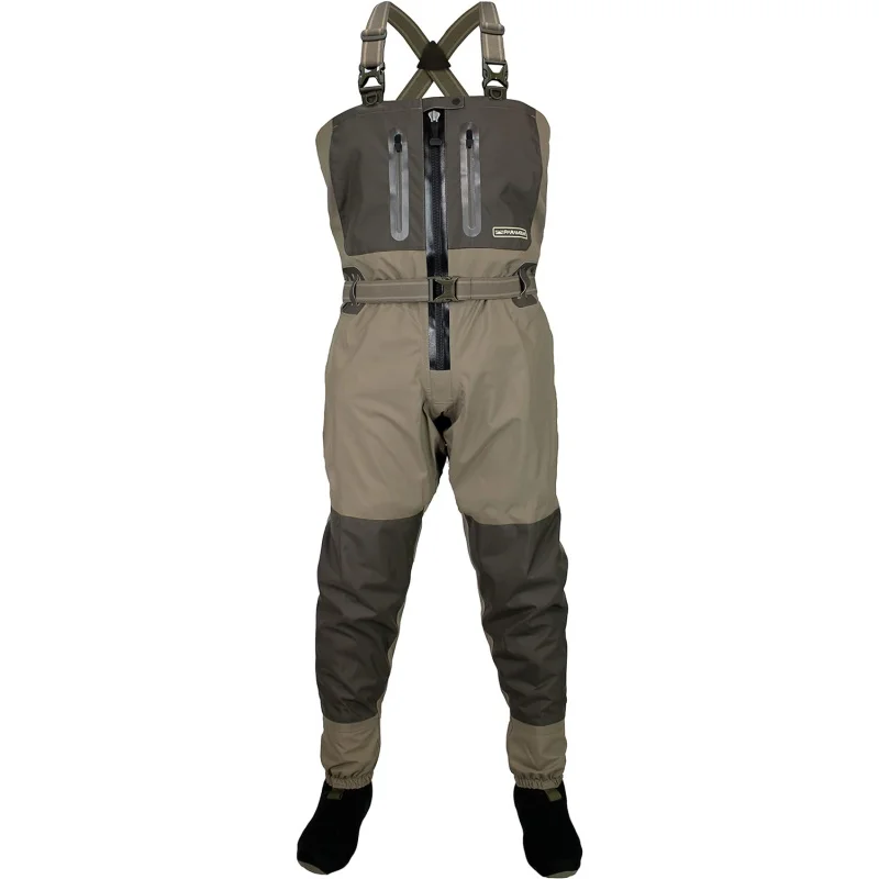 Deep Eddy Zippered Breathable Stockingfoot Chest Fishing Wader