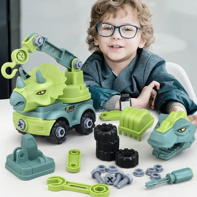 Transport Vehicles Excavators Dinosaurs Construction Toys Detachable And Self Loading Exercise Childrens Hands On Abilities