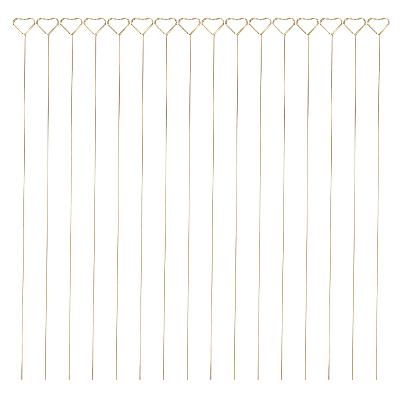 40Pcs Heart Shape Metal Floral Card Holder Picks Gold Wire Memo Clips for Wedding Party Flower Arrangement Table Photo Display