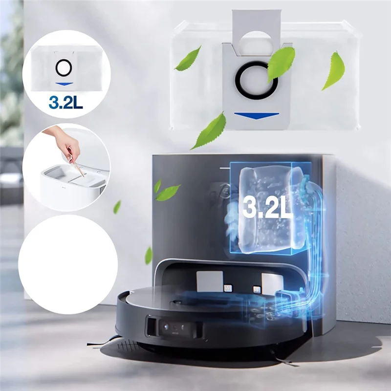 

INLIG-набор аксессуаров для Ecovacs Deebot X1 Omni X1 Turbo X1 Plus, робот-пылесос, основная щетка, боковая щетка, фильтр, сумка для пола