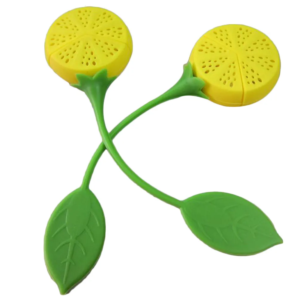 6Pcs Lemon Shape Tea Infuser Silicone Filter High Quality Food Grade Non Stick Floating Loose Leaf Tea Steeper Strainer for Cup