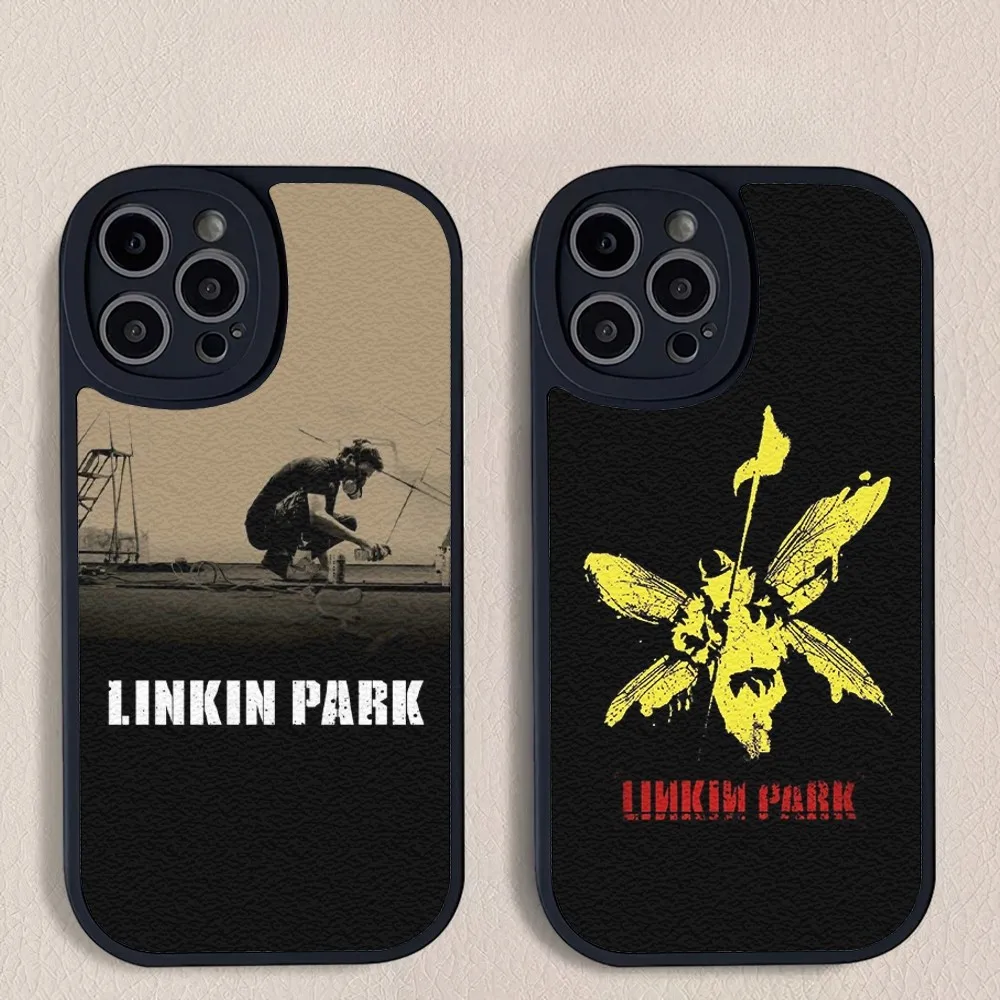 L-Linkin Meteora P-Park Phone Case For iPhone 15 14 13 12 11 Pro X Pro MAX 7 8 Plus Lens Protective Leather Soft Back Cover