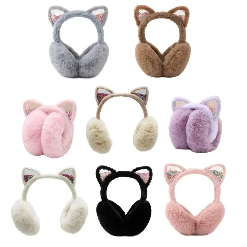 49MC Plush EarMuffs for Women and Kids Ear Warmer Furry Headband for Winter Christmas New Year Gifts