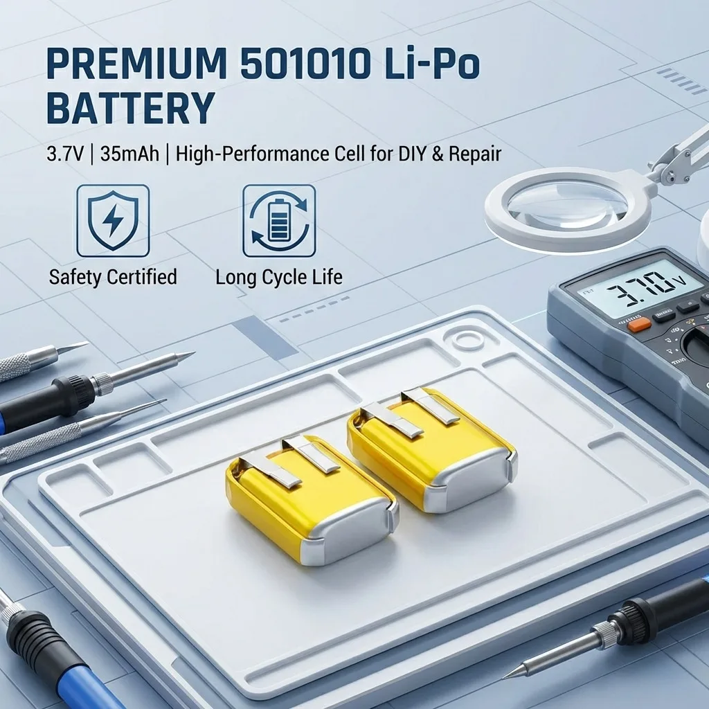 

3.7V 35mAh 501010 501012 Replacement Battery For Wireless Bluetooth Earbuds TWS i7 i8 i9 i10 i12 Headset Polymer Li-ion Cell