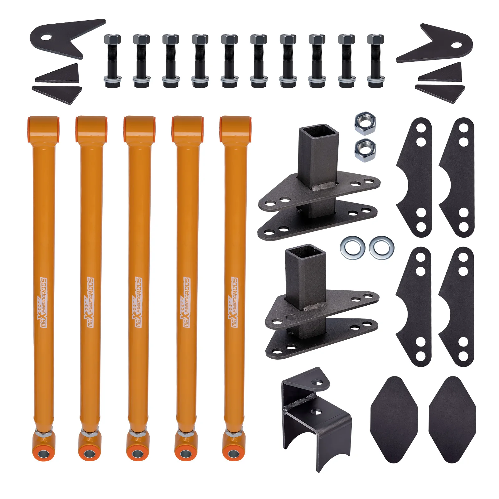 MaXpeedingrods Weld-on Parallel 4-Link Kit Rat Truck Fit for Universal Classic/Rod Rat Truck Car Air Ride