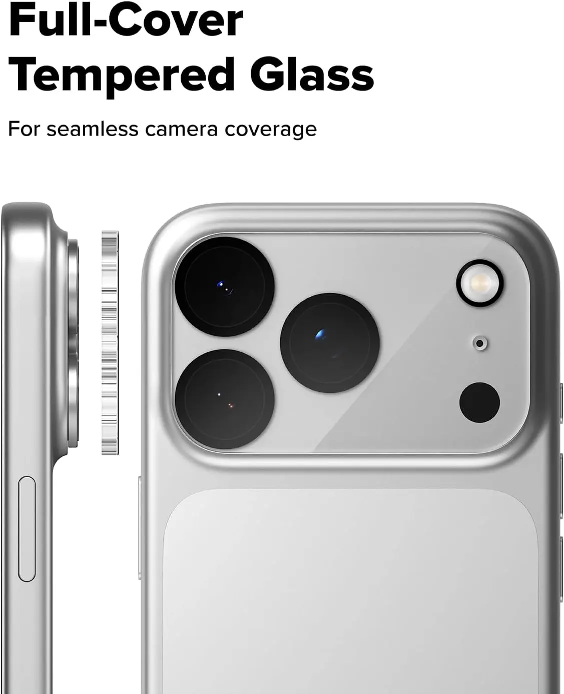 زجاج الكاميرا لهاتف آيفون 17 برو ماكس 17 برو واقي عدسة الكاميرا الهوائية [حماية متعددة الطبقات] غطاء زجاجي مقسى صديق للبيئة