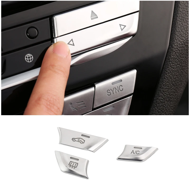 For BMW 5 Series 528 530 G30 540li 2018 ABS Chrome Car Center Console Air Condition Switch Buttons Cover Trim