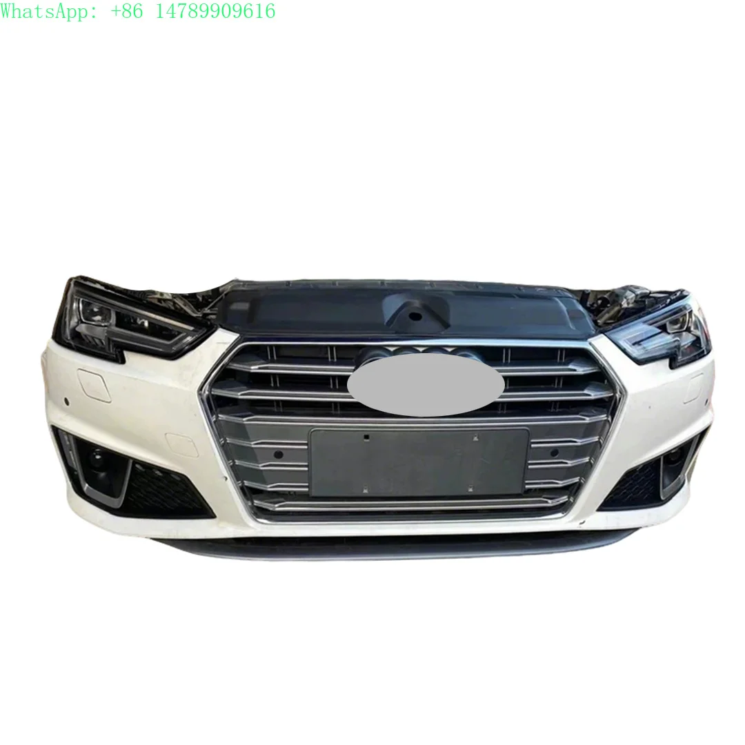 

for A4 B10 Front Bumper Assembly with Headlights Tank Electronic Fan Bolt-On Upgrade Kit Plastic