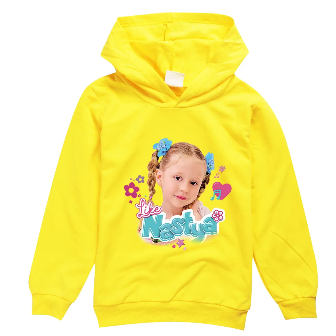 Like Nastya-Hoodie adorável infantil, casacos de manga comprida, roupas casuais das meninas do bebê, meninos adolescentes moletons com capuz, roupas infantis, outono