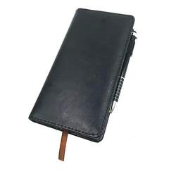 A6 Pocket Leather Notebook Agenda 2024 Day Weekly Planner Self filled Date Small Note Book With Pen Student Office Stationery