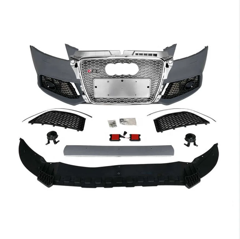 

Front Bumper With Honeycomb Grill RS3 High Quality Car Accessories Auto BodyKit PP ABS for audis A3 S3 8P 2009-2013