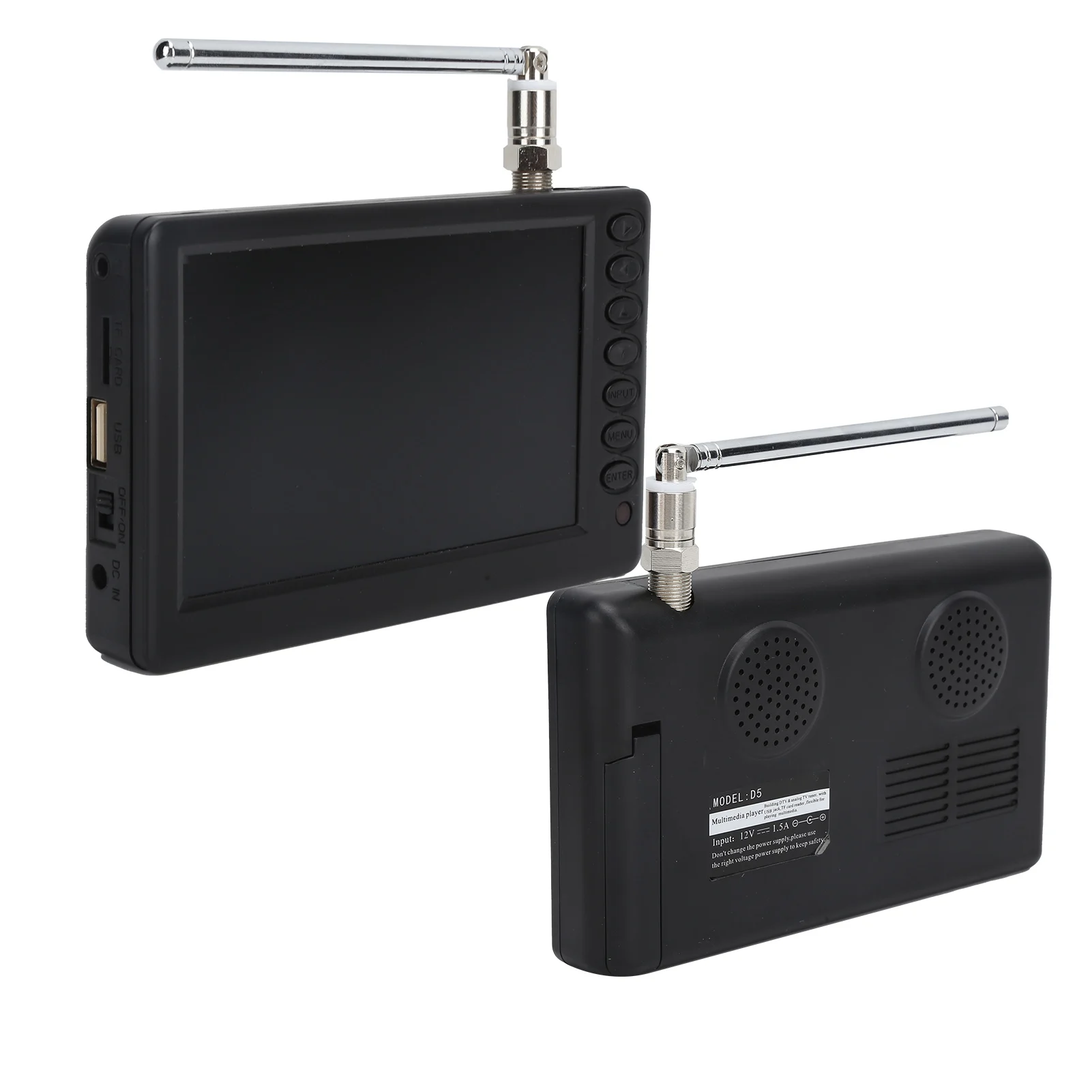LEADSTAR Televisión digital de 5 pulgadas TV ATSC TV digital portátil para coche Camping cocina Mini TV Televisores y productos de vídeo - Image 5