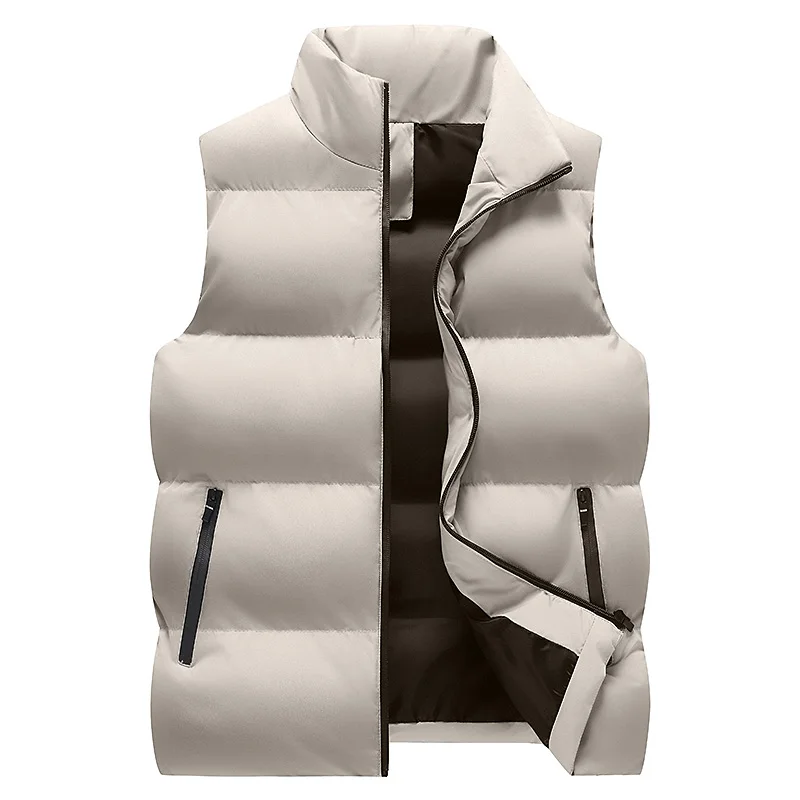 Men Winter Vest Windproof Sleeveless Jacket Sleeveless Vest Casual Men down Cotton Warm Thicken Waistcoat Thick