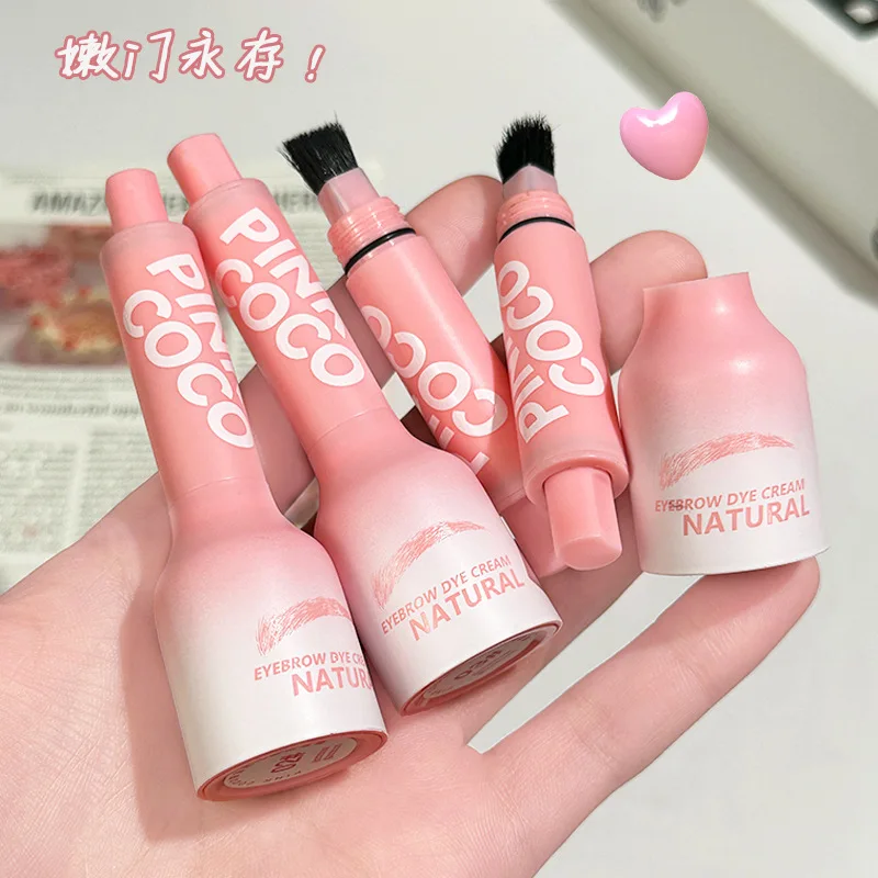 Press-type air cushion water eyebrow pencil waterproof non-smudging eyebrow paste improve complexion naturally color Makeup