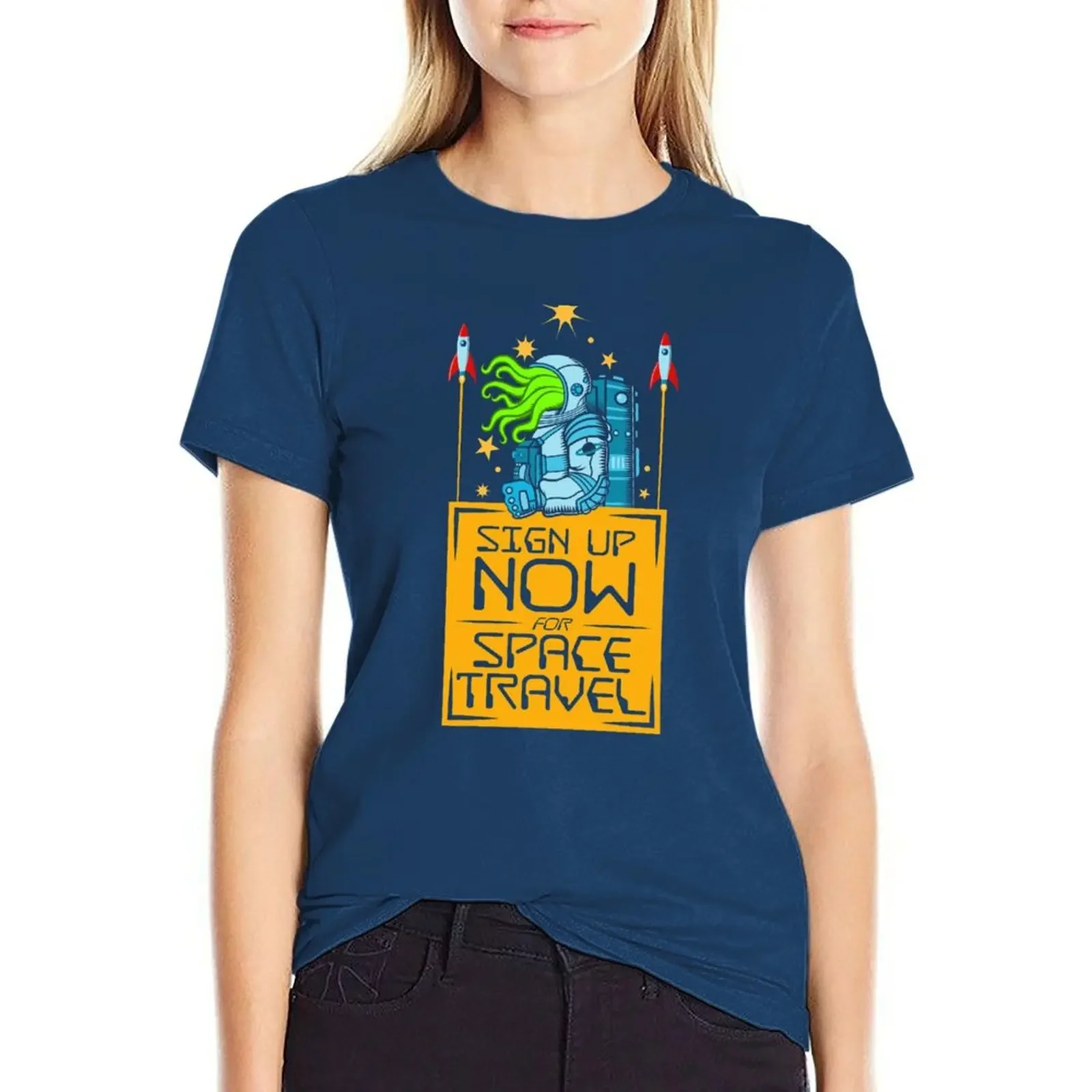 

Space Travel T-shirt Blouse tops t shirts for Women graphic